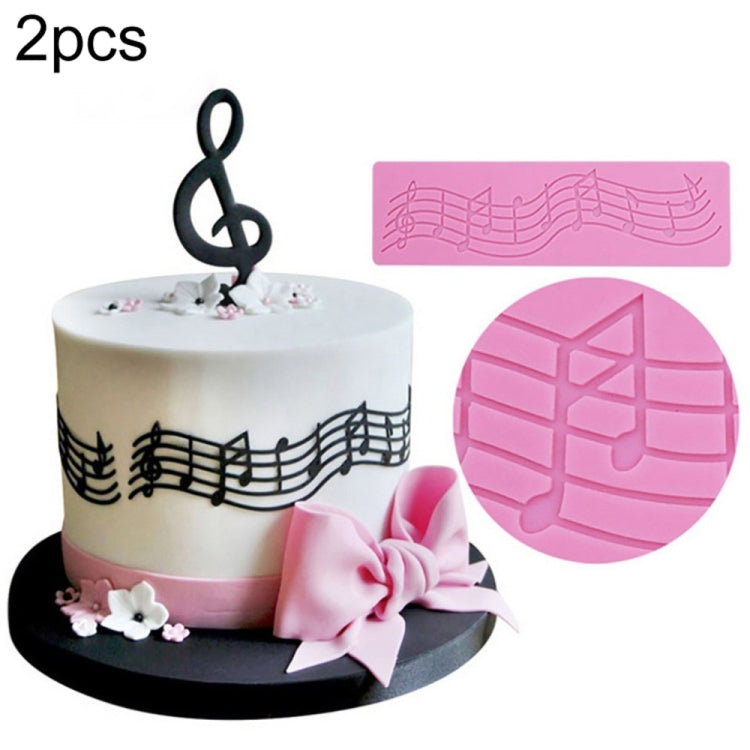2 pezzi di decorazione per torta, stampo in silicone, strumento per torta fondente, stampo fai da te, Note Shape