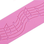 Stampo in silicone per decorazione torta note musicali 20x6 cm
