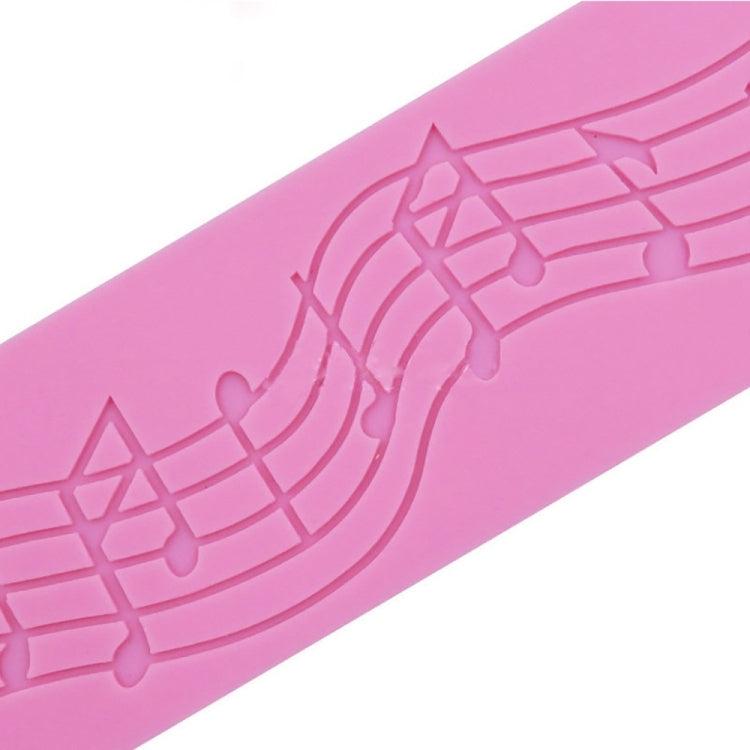 Stampo in silicone per decorazione torta note musicali 20x6 cm