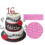 2 pezzi di decorazione per torta, stampo in silicone, strumento per torta fondente, stampo fai da te, Note Shape
