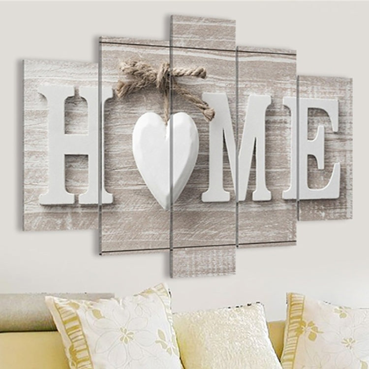 5 pezzi di stampa su tela Love HOME immagini da parete senza cornice per la decorazione della casa, soggiorno, camera da letto, 20x30cm x2,20x40cm x2,20x50cm x1, 20x35cm x2,20x45cm x2,20x55cm x1, 25x40cm x2,25x50cm x2,25x60cm x1                        ...