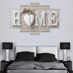 5 pezzi di stampa su tela Love HOME immagini da parete senza cornice per la decorazione della casa, soggiorno, camera da letto, 20x30cm x2,20x40cm x2,20x50cm x1, 20x35cm x2,20x45cm x2,20x55cm x1, 25x40cm x2,25x50cm x2,25x60cm x1                        ...