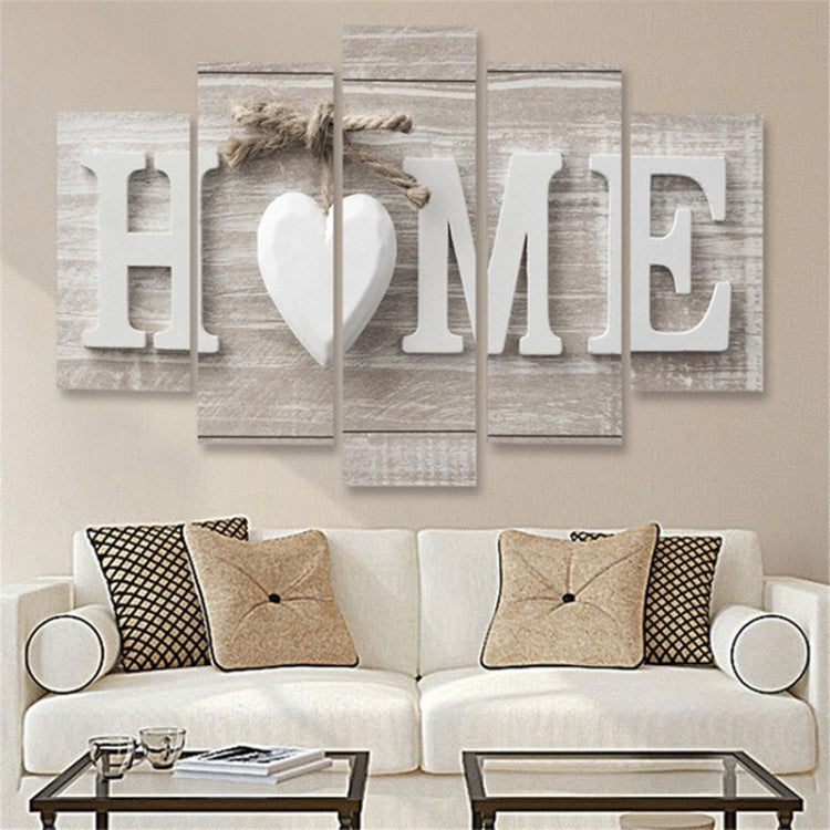 5 pezzi di stampa su tela Love HOME immagini da parete senza cornice per la decorazione della casa, soggiorno, camera da letto, 20x30cm x2,20x40cm x2,20x50cm x1, 20x35cm x2,20x45cm x2,20x55cm x1, 25x40cm x2,25x50cm x2,25x60cm x1                        ...