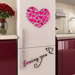 Adesivi murali rimovibili fai da te con cuore d'amore Adesivi murali 3D per la decorazione della stanza, dimensioni: 40 cm x 40 cm