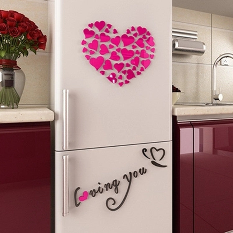 Adesivi murali rimovibili fai da te con cuore d'amore Adesivi murali 3D per la decorazione della stanza, dimensioni: 40 cm x 40 cm