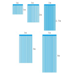 Set 2 tende fondale glitter dorate con frange 1x1m-1x4m