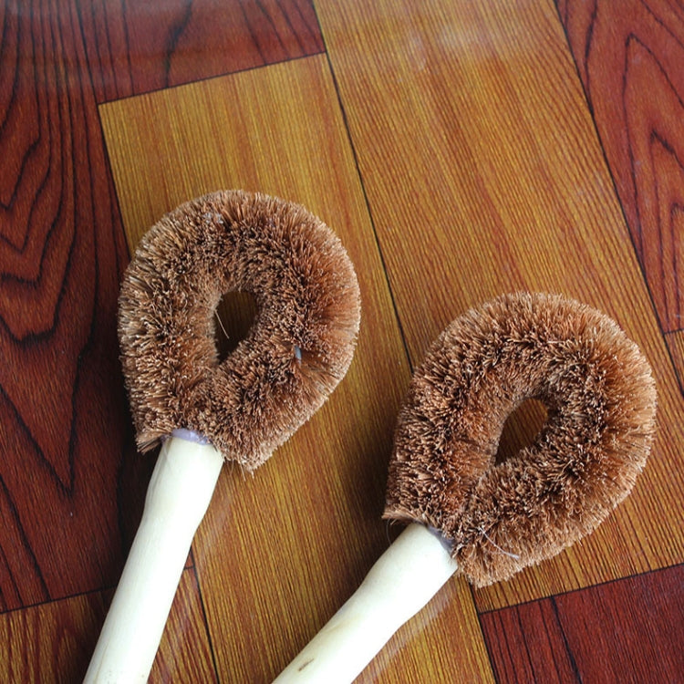 10 pezzi di olio antiaderente di palma da cocco naturale, manico lungo, spazzola per pulizia, strumento per la pulizia della cucina, Coconut Palm Brush