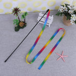 Giocattolo per gatti Striscia di stoffa arcobaleno Bastone per gatti divertente, Rainbow Cloth Strip