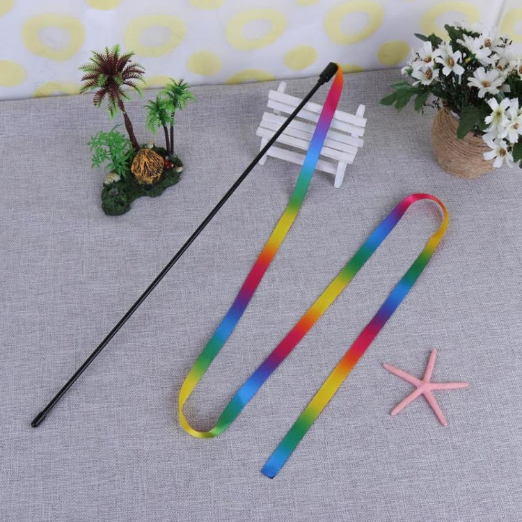 Giocattolo per gatti Striscia di stoffa arcobaleno Bastone per gatti divertente, Rainbow Cloth Strip