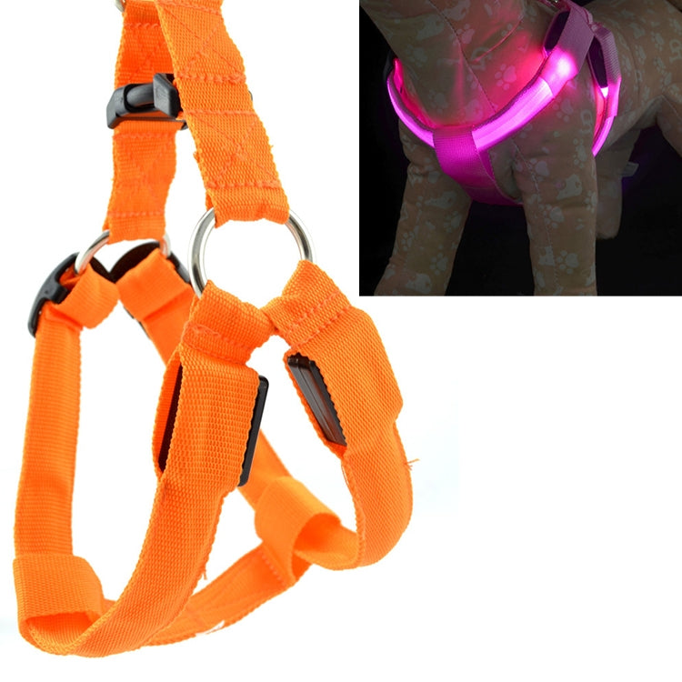 Guinzaglio per pettorina per cani e gatti in nylon con luce a LED a doppia faccia, XS, S, M, L, XL