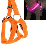 Guinzaglio per pettorina per cani e gatti in nylon con luce a LED a doppia faccia, XS, S, M, L, XL