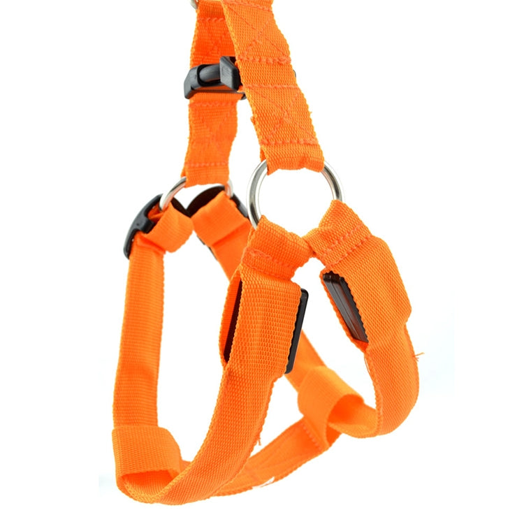 Guinzaglio per pettorina per cani e gatti in nylon con luce a LED a doppia faccia, XS, S, M, L, XL