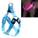 Guinzaglio per pettorina per cani e gatti in nylon con luce a LED a doppia faccia, XS, S, M, L, XL