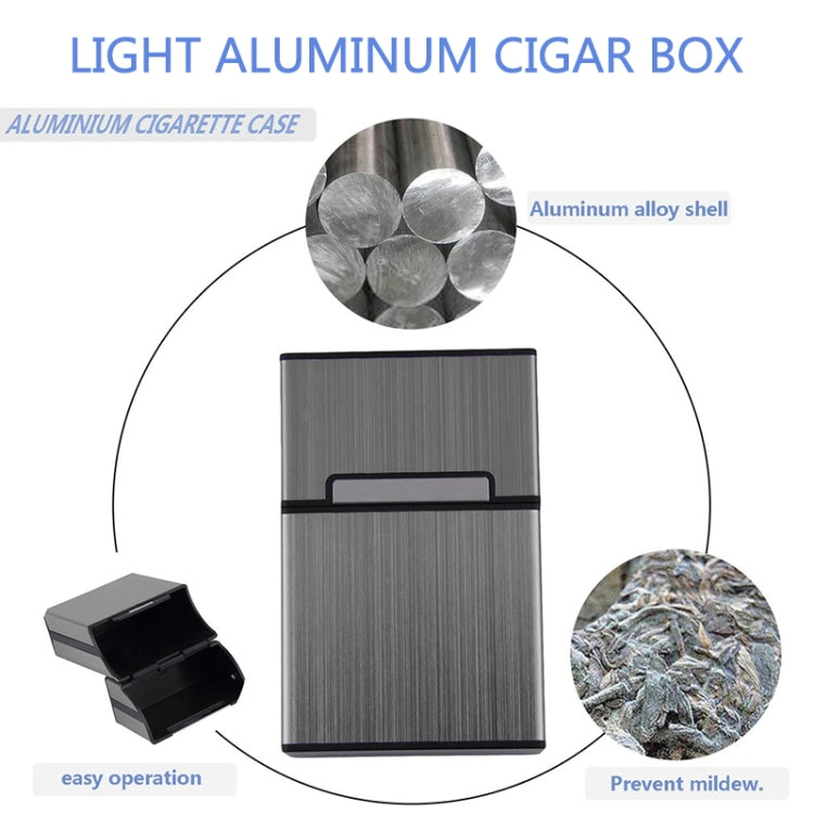 Portasigarette in alluminio per sigari, porta tabacco, scatola tascabile, contenitore per fumatori