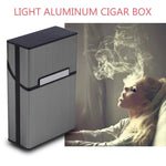 Portasigarette in alluminio per sigari, porta tabacco, scatola tascabile, contenitore per fumatori