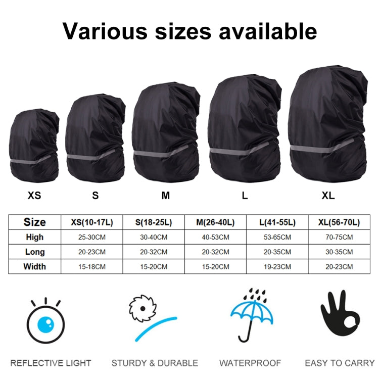 Borsa a tracolla ultraleggera portatile con copertura antipioggia per zaino antipolvere riflettente leggero, XL
