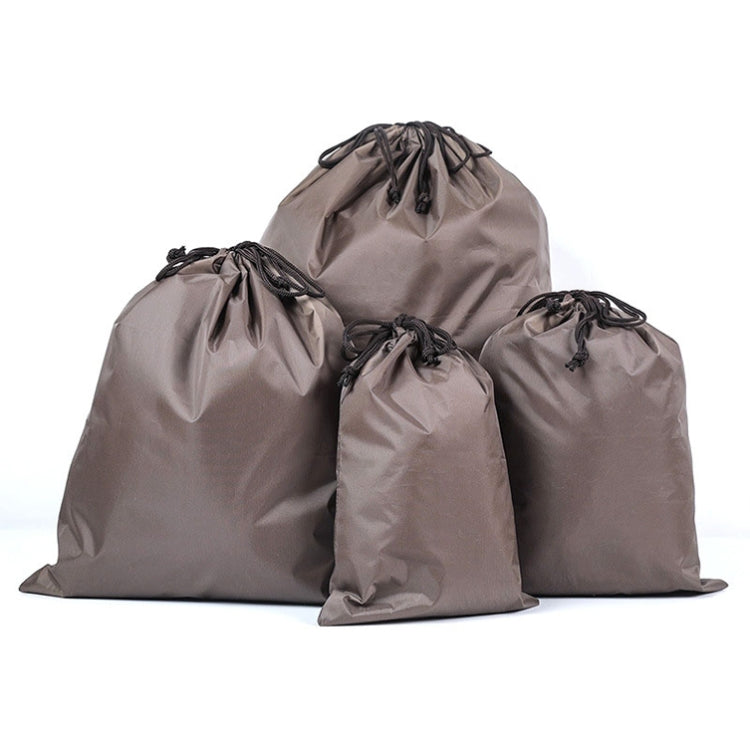 Borsa portaoggetti da viaggio impermeabile in nylon portatile da 10 pezzi Borsa portaoggetti per abbigliamento con tasca a fascio con coulisse, 20cmx30cm, 27cmx34cm, 34cmx39cm, 46cmx57cm