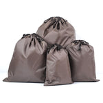 Borsa portaoggetti da viaggio impermeabile in nylon portatile da 10 pezzi Borsa portaoggetti per abbigliamento con tasca a fascio con coulisse, 20cmx30cm, 27cmx34cm, 34cmx39cm, 46cmx57cm