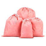 Borsa portaoggetti da viaggio impermeabile in nylon portatile da 10 pezzi Borsa portaoggetti per abbigliamento con tasca a fascio con coulisse, 20cmx30cm, 27cmx34cm, 34cmx39cm, 46cmx57cm