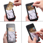 Clip adesiva per telefono con porta carte in plastica elasticizzato per strada con motivo in marmo