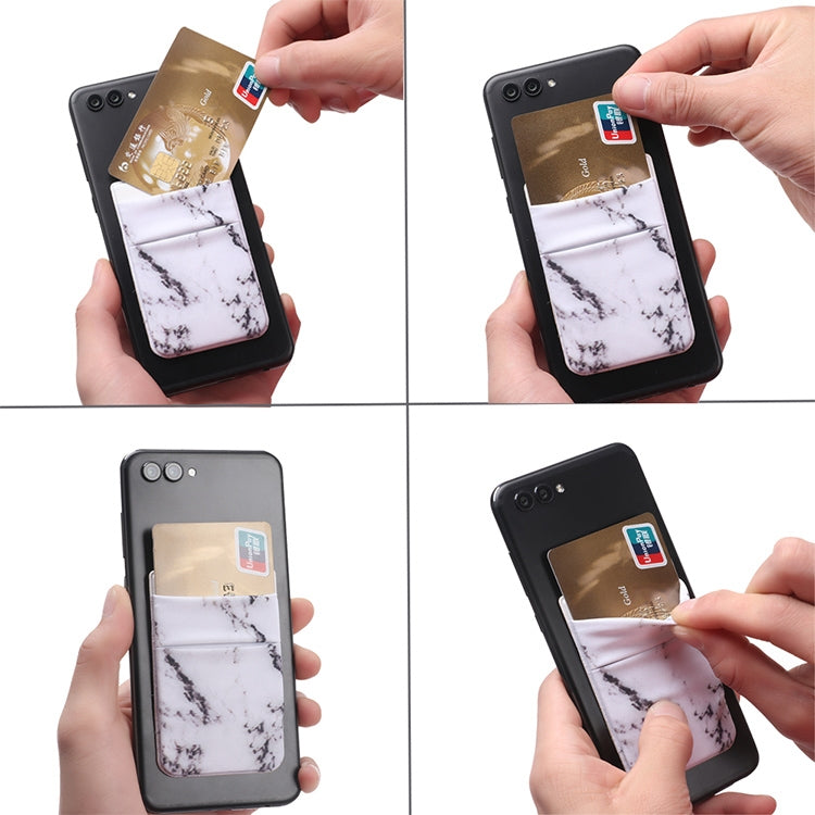 Clip adesiva per telefono con porta carte in plastica elasticizzato per strada con motivo in marmo