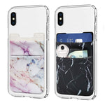 Clip adesiva per telefono con porta carte in plastica elasticizzato per strada con motivo in marmo