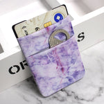 Clip adesiva per telefono con porta carte in plastica elasticizzato per strada con motivo in marmo