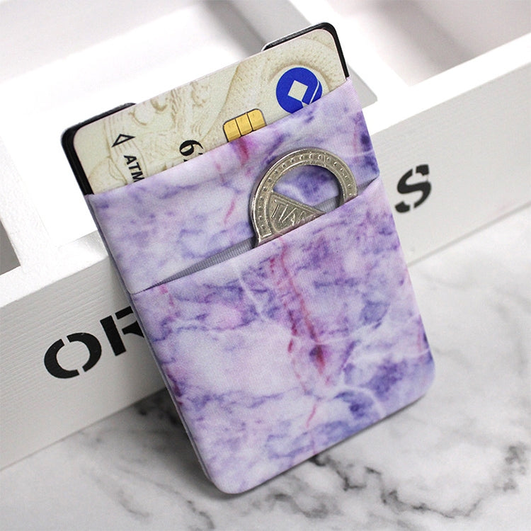 Clip adesiva per telefono con porta carte in plastica elasticizzato per strada con motivo in marmo