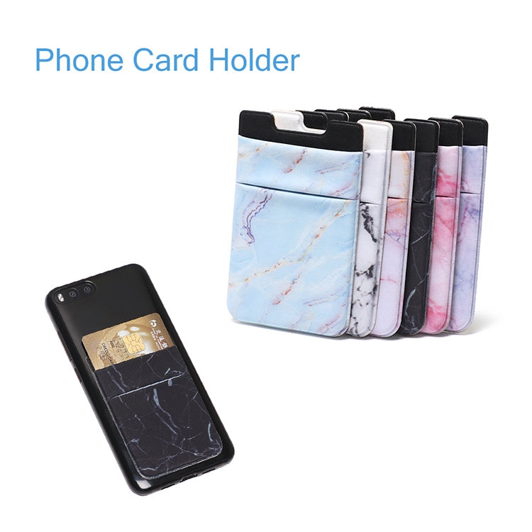 Clip adesiva per telefono con porta carte in plastica elasticizzato per strada con motivo in marmo