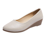 Zeppe comode scarpe da donna con bocca bassa e testa tonda, 36, 37, 38, 39, 40