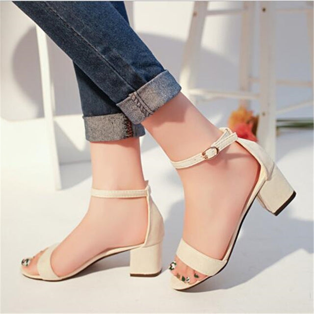 Sandali estivi da donna con punta aperta, 34, 35, 36, 37, 38, 39