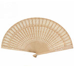 Ventaglio pieghevole in legno profumato stile antico da 2 pezzi, 8 inch