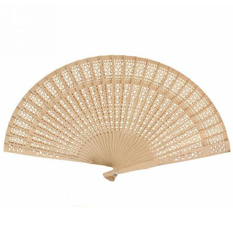 Ventaglio pieghevole in legno profumato stile antico da 2 pezzi, 8 inch
