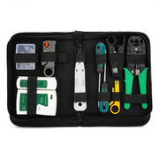 Set di strumenti manuali per tester per morsetti per cavi di rete a tre scopi Kit di riparazione della rete domestica, 12 in 1
