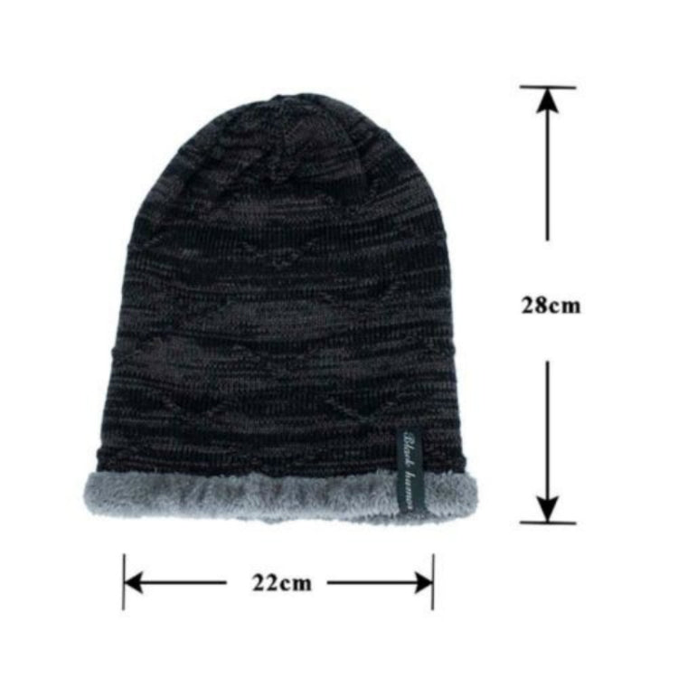 Cappello invernale in maglia da sci per sport all'aria aperta da uomo più velluto caldo in lana, One Size