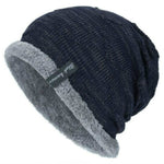 Cappello invernale in maglia da sci per sport all'aria aperta da uomo più velluto caldo in lana, One Size