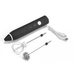 Frullino per le uova elettrico da cucina, miscelatore per caffè al latte, mini miscelatore con manico in acciaio inossidabile, Handle Mixer
