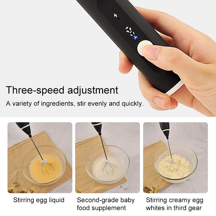 Frullino per le uova elettrico da cucina, miscelatore per caffè al latte, mini miscelatore con manico in acciaio inossidabile, Handle Mixer
