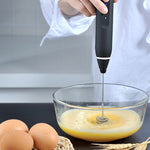 Frullino per le uova elettrico da cucina, miscelatore per caffè al latte, mini miscelatore con manico in acciaio inossidabile, Handle Mixer
