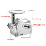 MGB -120A 250W Elettrico Domestico Multi-funzione In Acciaio Inox Cucina Salsiccia Torsione Macchina Tritacarne, MGB -120A White, MGB -120A Black