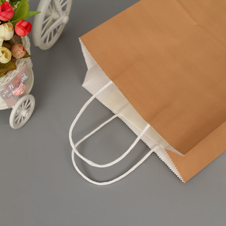 10 sacchetti eleganti in carta Kraft con manici per matrimoni/feste di compleanno/gioielli/vestiti, 16x22x8cm, 22x27x11cm, 12x15x6cm, 26x33x12cm