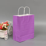 10 sacchetti eleganti in carta Kraft con manici per matrimoni/feste di compleanno/gioielli/vestiti, 16x22x8cm, 22x27x11cm, 12x15x6cm, 26x33x12cm