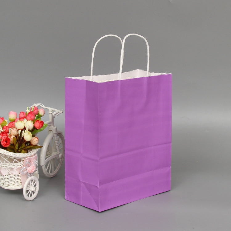 10 sacchetti eleganti in carta Kraft con manici per matrimoni/feste di compleanno/gioielli/vestiti, 16x22x8cm, 22x27x11cm, 12x15x6cm, 26x33x12cm