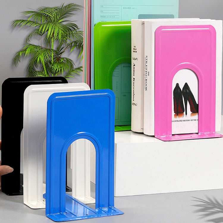 Organizzatore da tavolo con supporto per libri antiscivolo, semplice telaio di supporto per fermalibri in metallo da 2 pezzi
