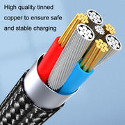 Cavo dati di ricarica rapida magnetico rotante CC57 da 540 gradi, 1m + Red, 2m + Red, 1m + Black, 2m + Black