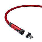 Cavo dati di ricarica rapida magnetico rotante CC57 da 540 gradi, 1m + Micro USB + Red, 2m + Micro USB + Red, 1m + Micro USB + Black, 2m + Micro USB + Black
