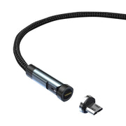 Cavo dati di ricarica rapida magnetico rotante CC57 da 540 gradi, 1m + Micro USB + Red, 2m + Micro USB + Red, 1m + Micro USB + Black, 2m + Micro USB + Black