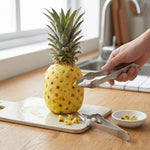3 pezzi in acciaio inossidabile con punta antiscivolo e lama aperta per ananas con clip per frutta, 13.5×3.5cm Stainless Steel Pattern, 13.5×3.5cm Endless Steel Nail
