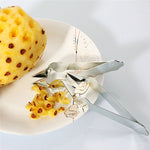 3 pezzi in acciaio inossidabile con punta antiscivolo e lama aperta per ananas con clip per frutta, 13.5×3.5cm Stainless Steel Pattern, 13.5×3.5cm Endless Steel Nail