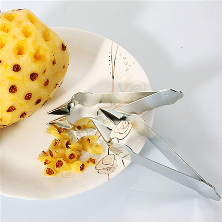 3 pezzi in acciaio inossidabile con punta antiscivolo e lama aperta per ananas con clip per frutta, 13.5×3.5cm Stainless Steel Pattern, 13.5×3.5cm Endless Steel Nail